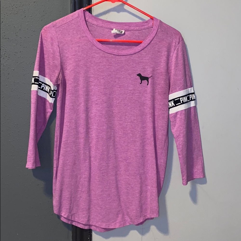 long sleeve pink shirt